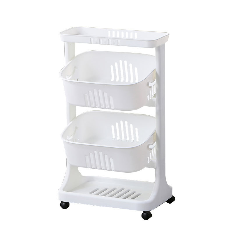 hot sale space saving household item fruit rack rolling organizer holder shelves units storage rack with wheels