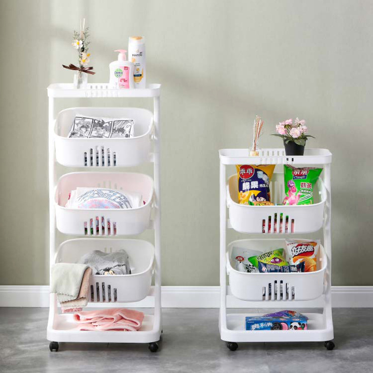 hot sale space saving household item fruit rack rolling organizer holder shelves units storage rack with wheels