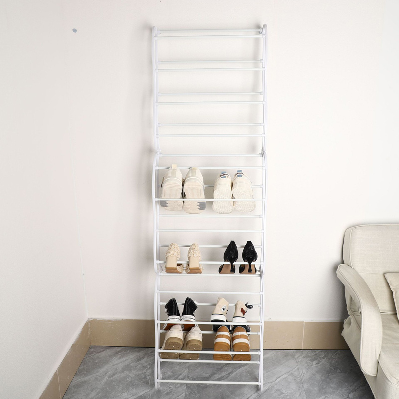 Over Door Hanging 12-layer shoe holder wall mounted iron shoe storage rack online hanging shoe rack