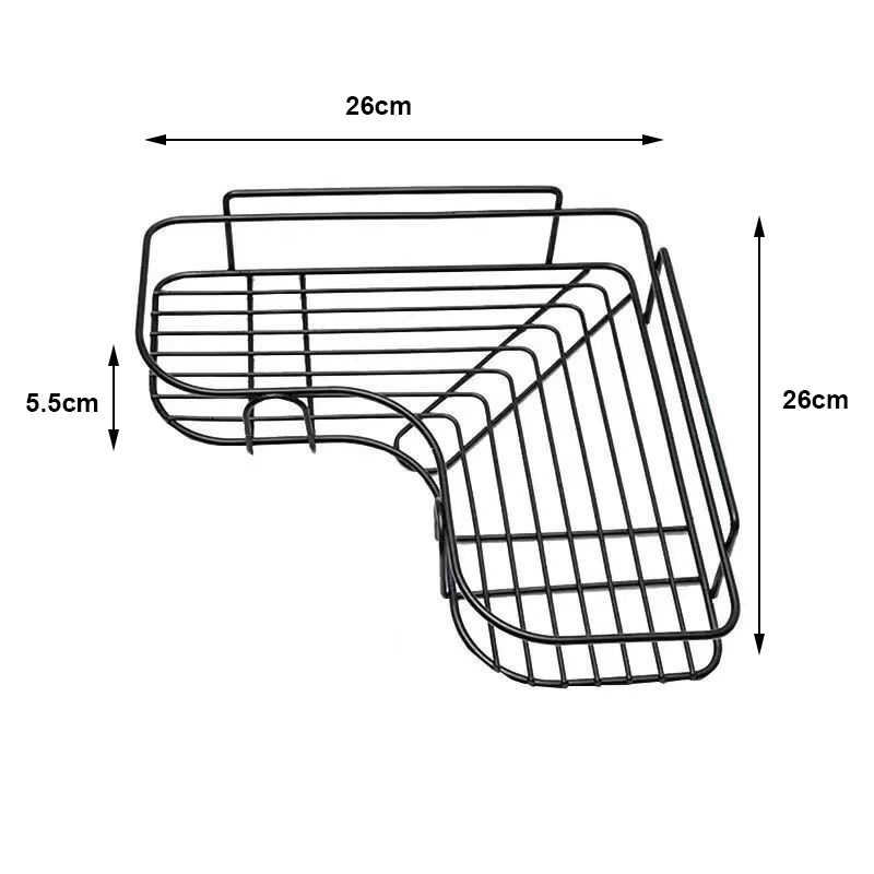 Non - perforated shelf kitchen and bathroom shelf iron art storage rack