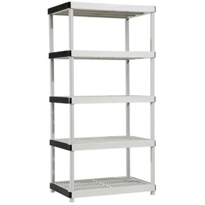 Good Quality Kitchen Racking Shelves, Plastic Shelves Storage Racks Black 4 Tier Book Shelving For Homes