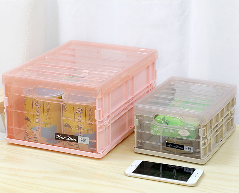 Cheap wholesale price home organizer folding plastic clothes stackable desk storage boxes with lid