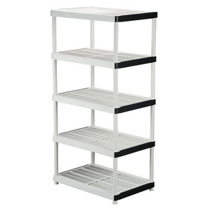 Good Quality Kitchen Racking Shelves, Plastic Shelves Storage Racks Black 4 Tier Book Shelving For Homes