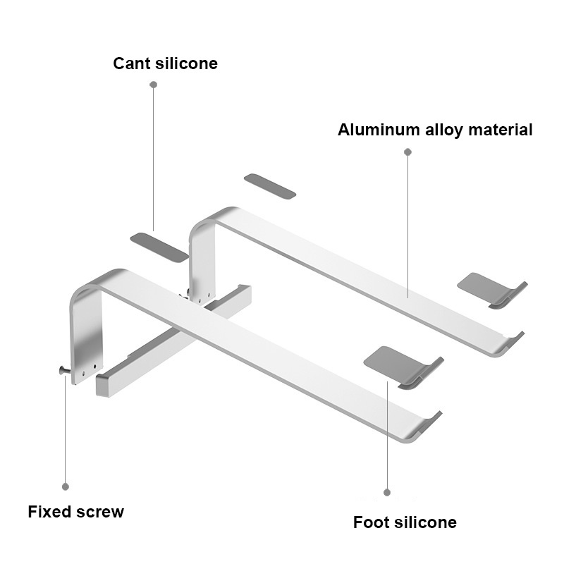 Adjustable desk rolling bed size mobile holder height portable riser computer cooling laptop stand