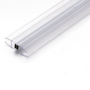 Transparent 180 Degree Water Guard Bathroom Door Magnetic Seal Strip Shower Door Sealing Strip For Glass Door