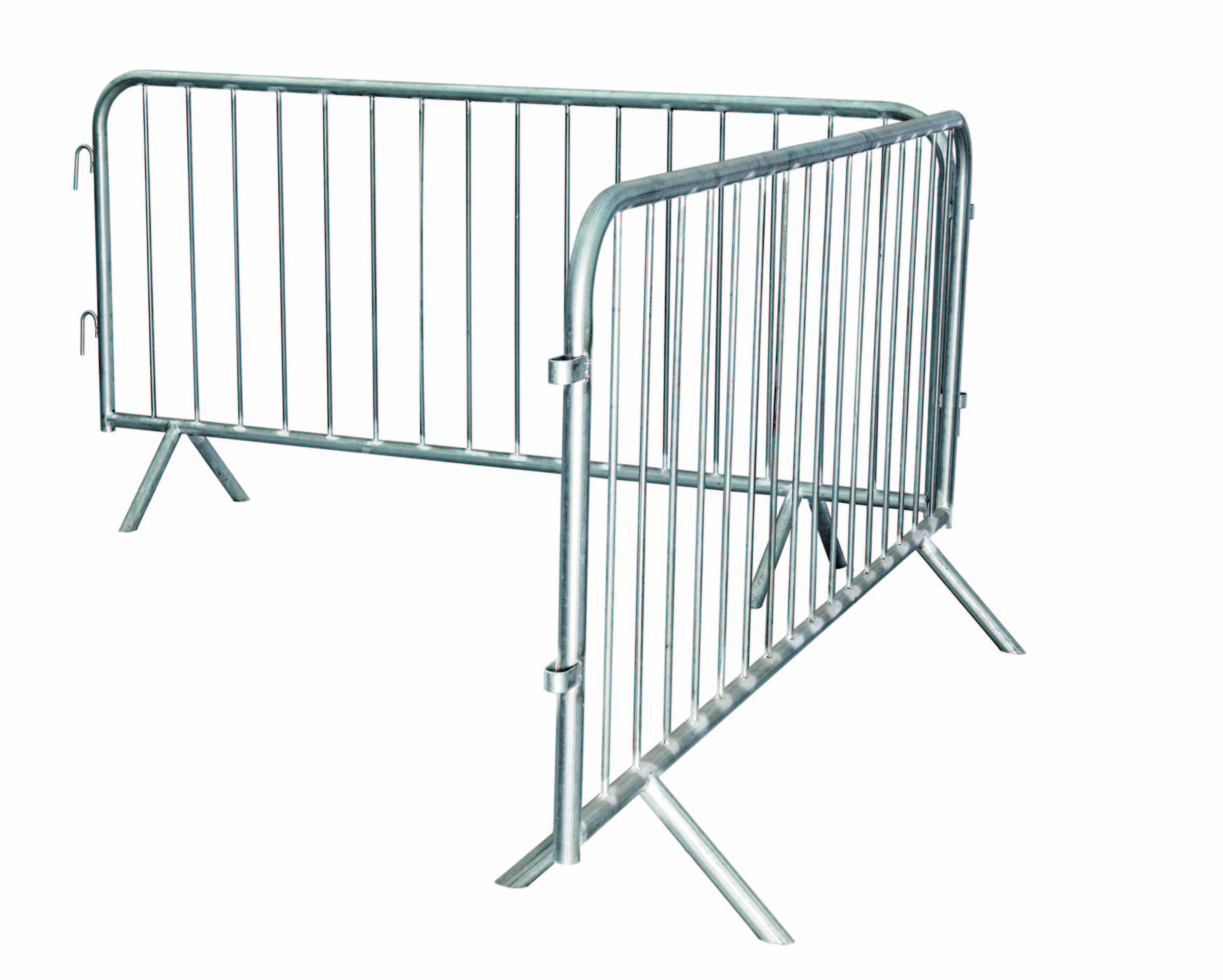 Heavy Duty Outdoor Pedestrian Crowd Control Bike Rack Barriers with detachable feet