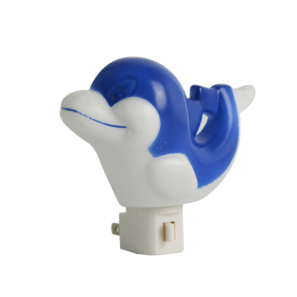 Direct Factory Price 110 220V Switch on off Cartoon AC Plug in 4W C7 Bulb Whale dolphin night light