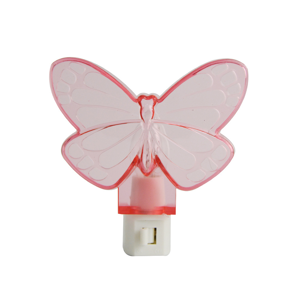 Direct manufacturer supply AC plug Indoor min dim flower Manual of off Switch Control led night lights plug in butterfly