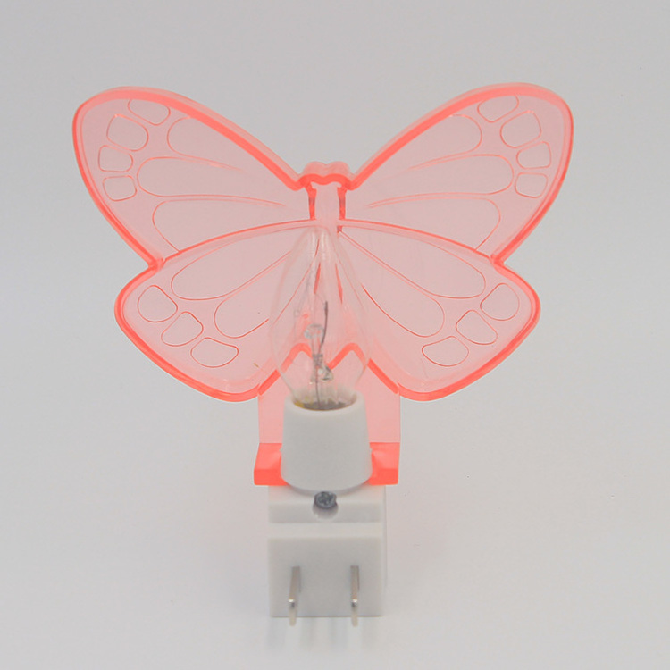 Direct manufacturer supply AC plug Indoor min dim flower Manual of off Switch Control led night lights plug in butterfly