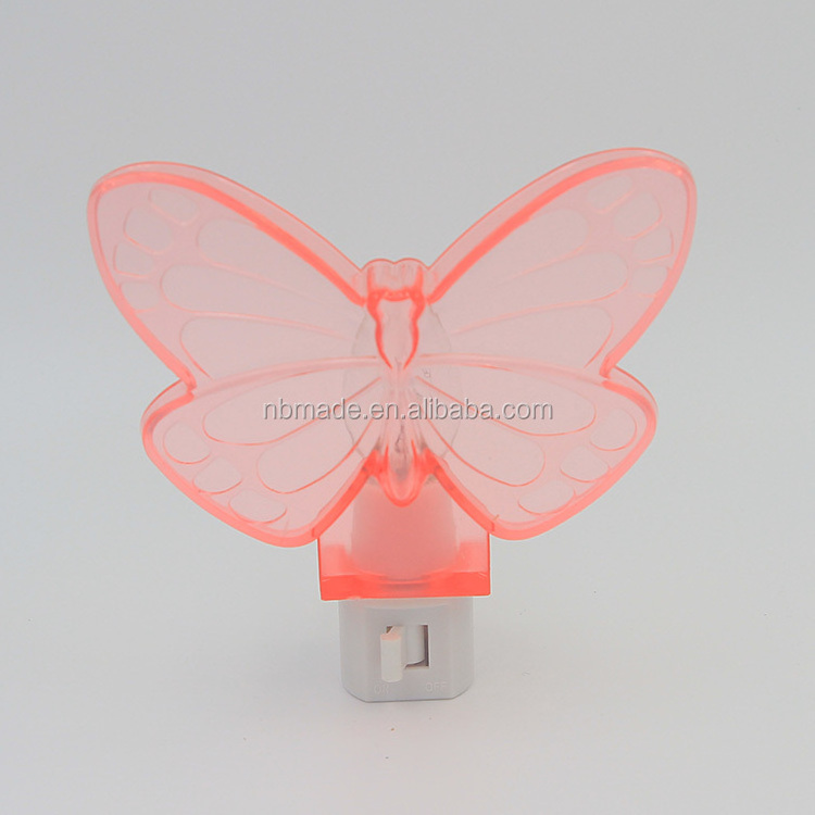 Direct manufacturer supply AC plug Indoor min dim flower Manual of off Switch Control led night lights plug in butterfly