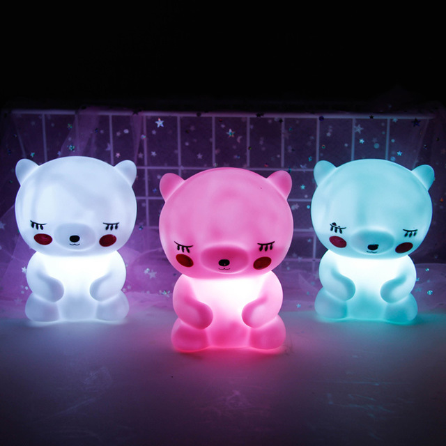 Kids Bedroom Battery Operated Mini Lamp Portable Decor animal kid living room night LED Night Light Unicorn Night Lamp