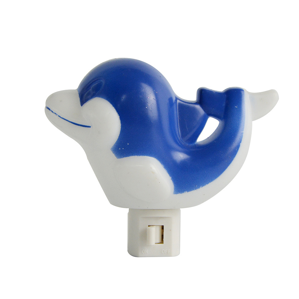 Direct Factory Price 110 220V Switch on off Cartoon AC Plug in 4W C7 Bulb Whale dolphin night light