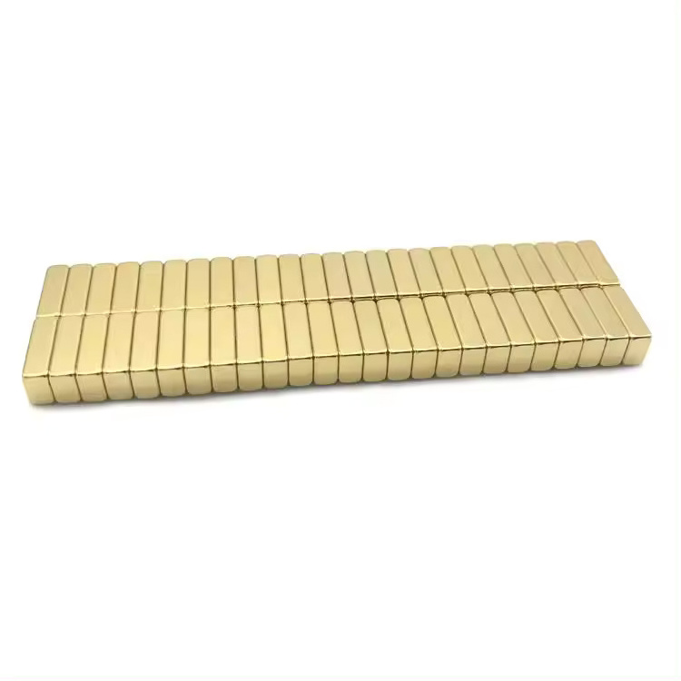 China Manufacturer Neodymium N35 N42 N52 Block Cube NdFeB gold coated Magnets