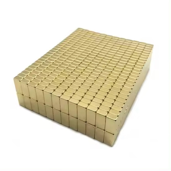 China Manufacturer Neodymium N35 N42 N52 Block Cube NdFeB gold coated Magnets