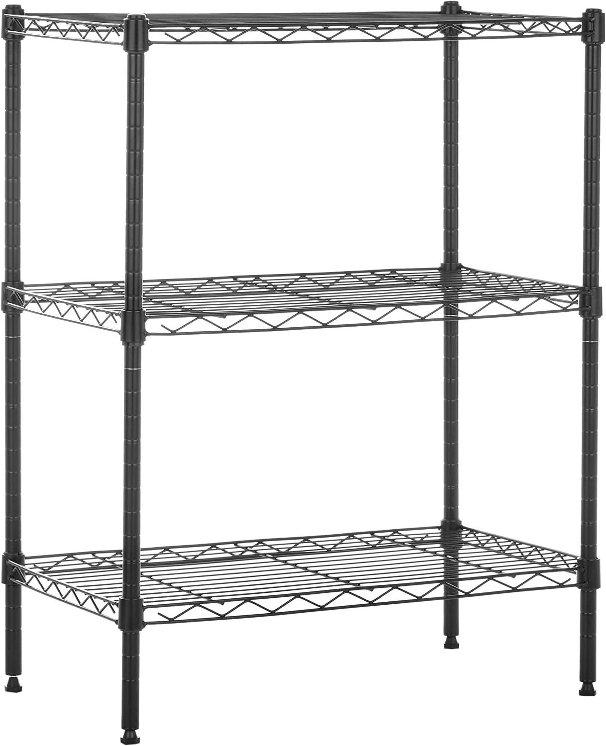 3-tier Adjustable Heavy Duty Storage Shelving Unit Steel Organizer Wire Rack Shelf