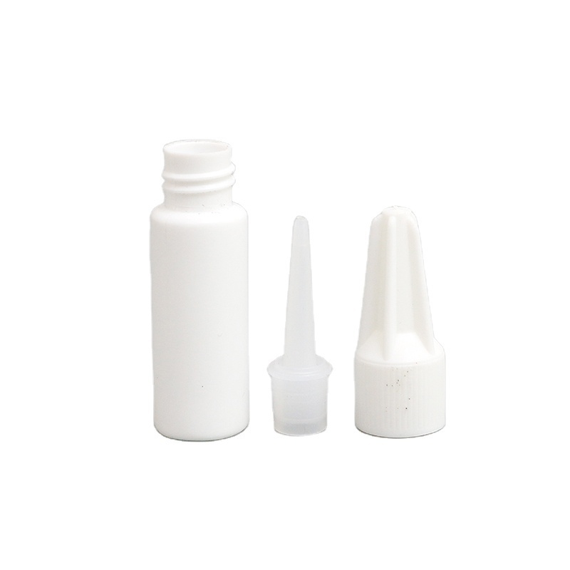 plastic glue dropper bottle bottle nail rhinestone empty nail  plastic 2ml 3ml 10ml super glue bottle with brush