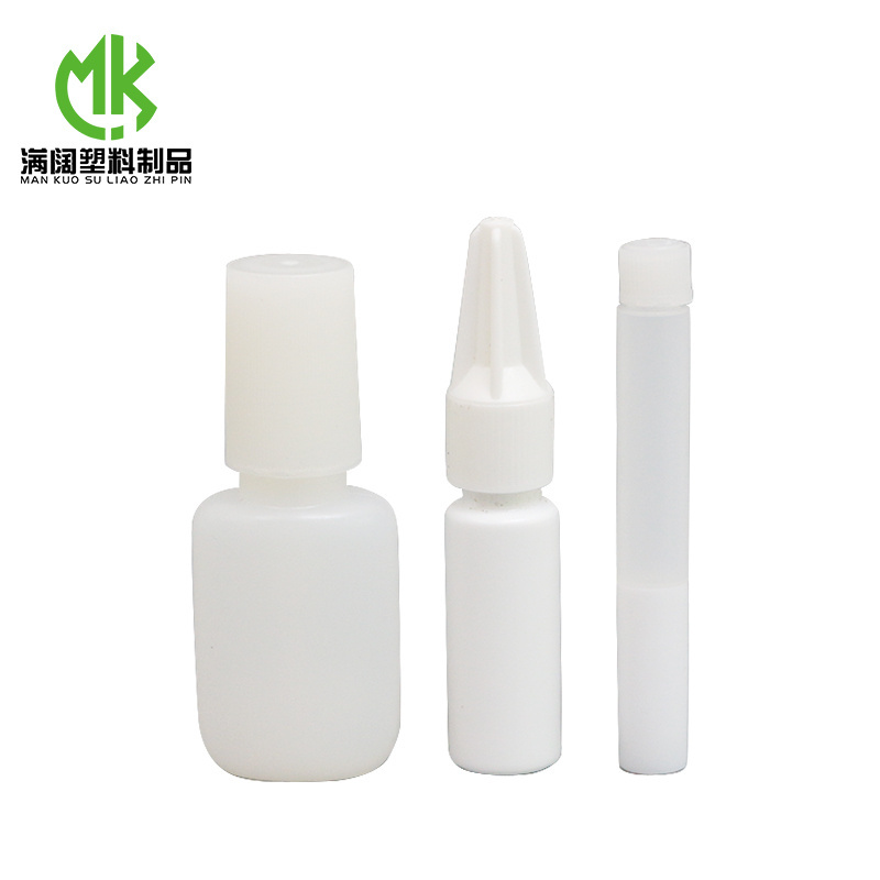 plastic glue dropper bottle bottle nail rhinestone empty nail  plastic 2ml 3ml 10ml super glue bottle with brush