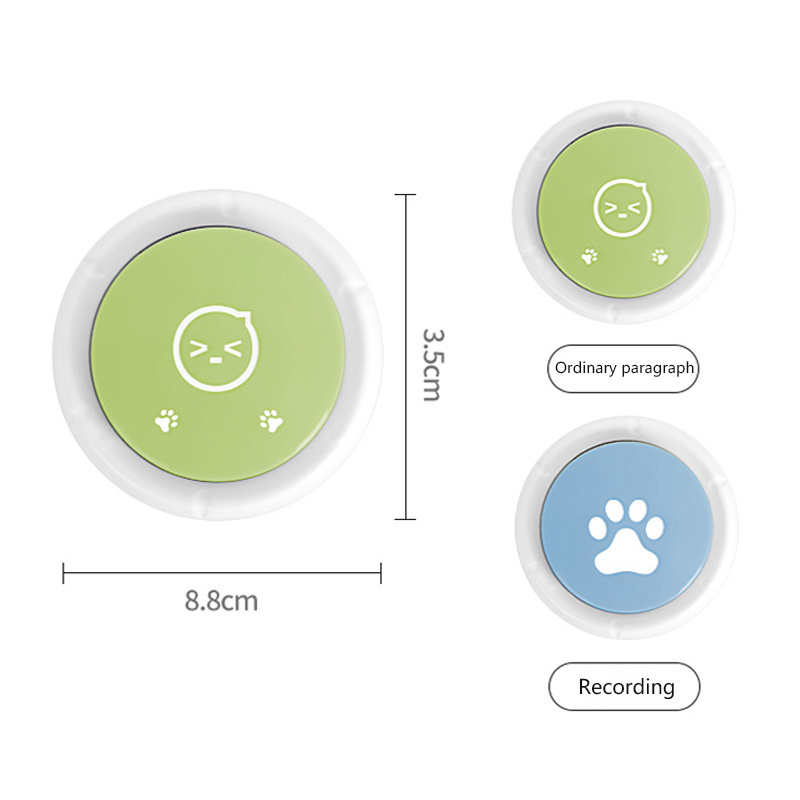 Factory Newest Educational Pet Dog Push Fluent Speaking Training Sound Button Mini Dog Recording Talk Press Buttons