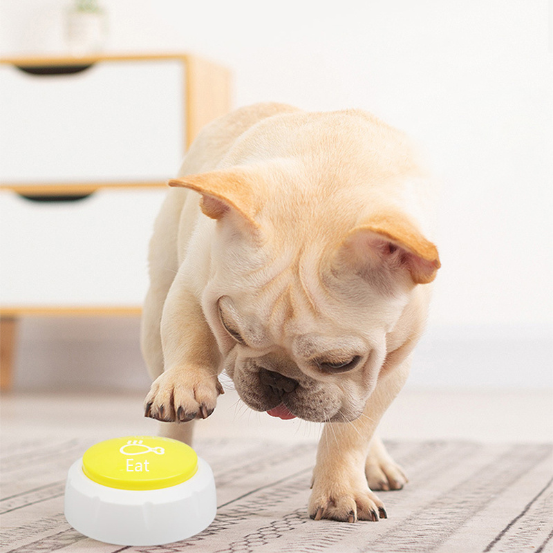 Factory Newest Educational Pet Dog Push Fluent Speaking Training Sound Button Mini Dog Recording Talk Press Buttons