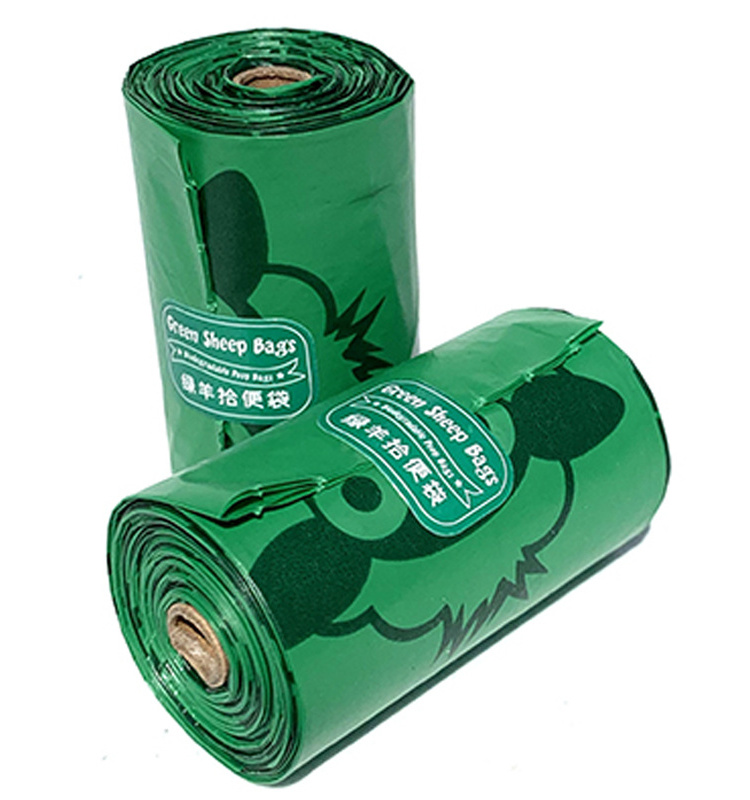 Custom Earth Strong Rated Eco friendly Private Label 100% Recycle Biodegradable Pet Waste Dog Poop Excrement Bags Refill Rolls