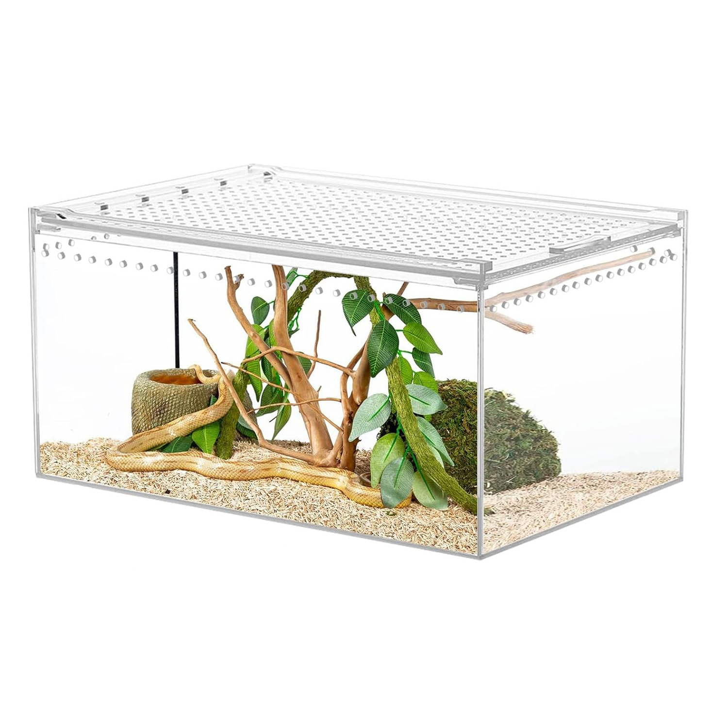 Custom Reptile Tank Enclosure 5 Gallon Acrylic Reptile Show Display Cases for Snake,Hermit Crab,Frog