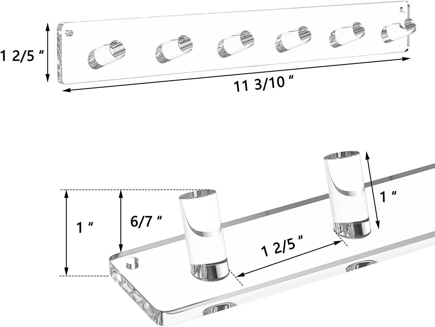 Factory Wholesale Custom Acrylic Wall Mounted Jewelry Stand Organizer for Necklace Bracelets Rings Bangles Display