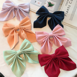 Fashion Women Hair Accessories Knot Bow Hair RibbonsWith Metal Hair Clip