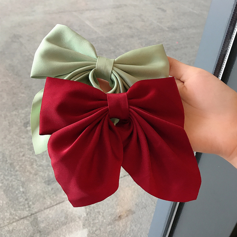 Fashion Women Hair Accessories Knot Bow Hair RibbonsWith Metal Hair Clip