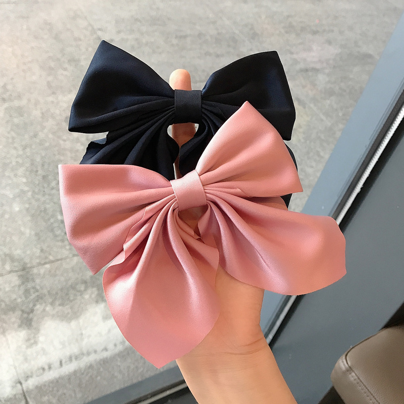 Fashion Women Hair Accessories Knot Bow Hair RibbonsWith Metal Hair Clip