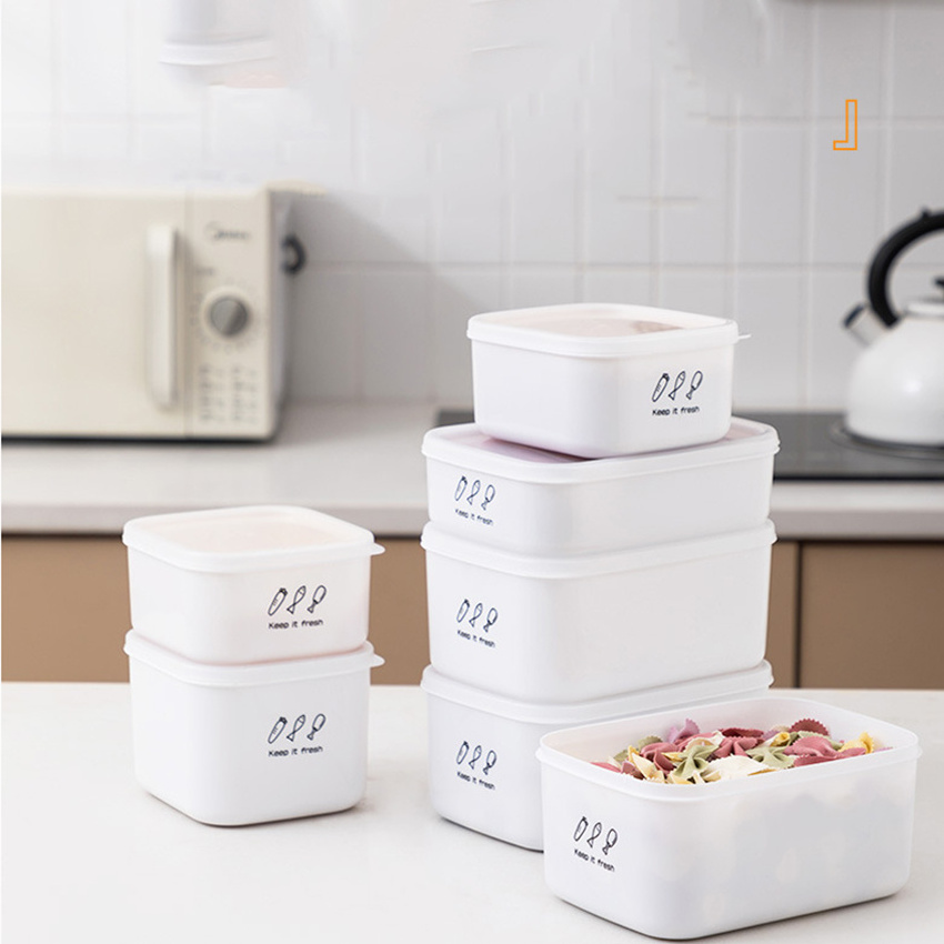 Kitchen Microwave Refrigerator Stackable Organizer Food Fresh-Keeping Sealed Storage Lunch Box