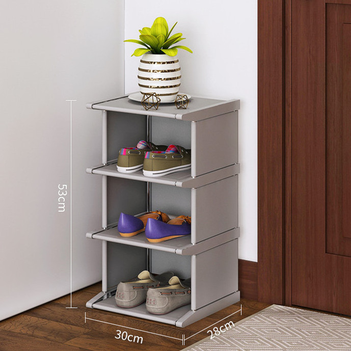 Multi-layer vertical space-saving portable shoe storage organization racks for home