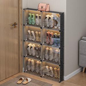 Stackable Behind The Door Narrow Shoe Rack Slim Shoe Organizer Caninet For Closet