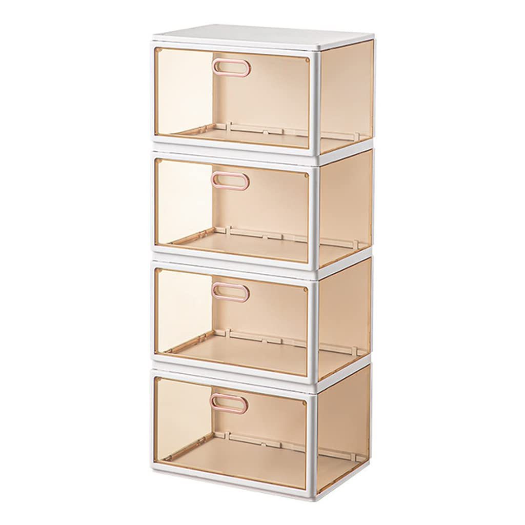 Dust-proof Magnetic Opening Collapsible Shoe cabinet  Installation Free folding Clear shoes Box