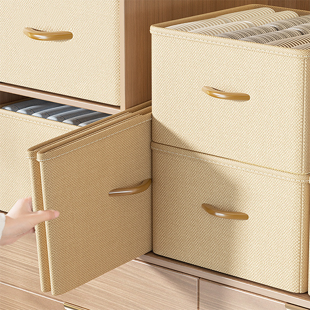 Large Capacity Wardrobe Layered Sorting Drawer Organizers Fabric Foldable Closet Drawer Storage Box