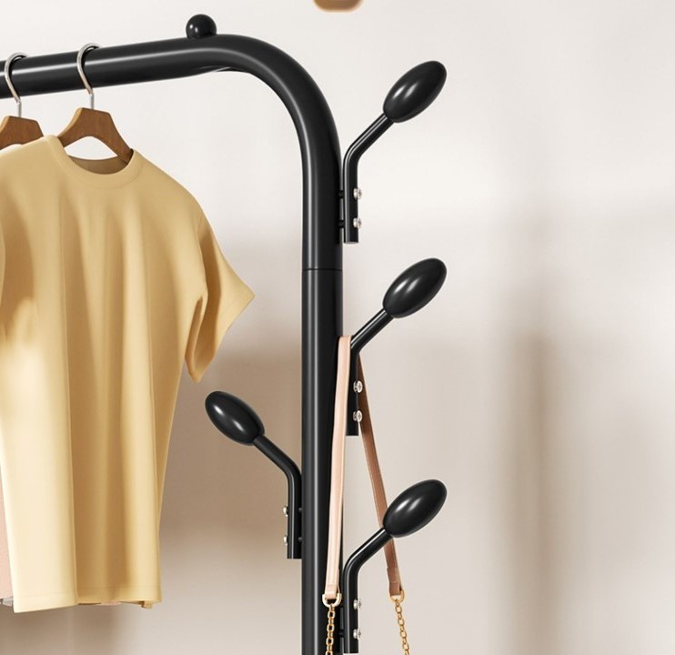 outdoor bedroom Metal clothes stands & shoe racks Clothes Storage  Hanger Rack with Hook