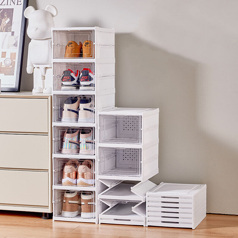 Installation-free Stackable Modern Cabinet Foldable Shoe Rack Organizer Storage Box