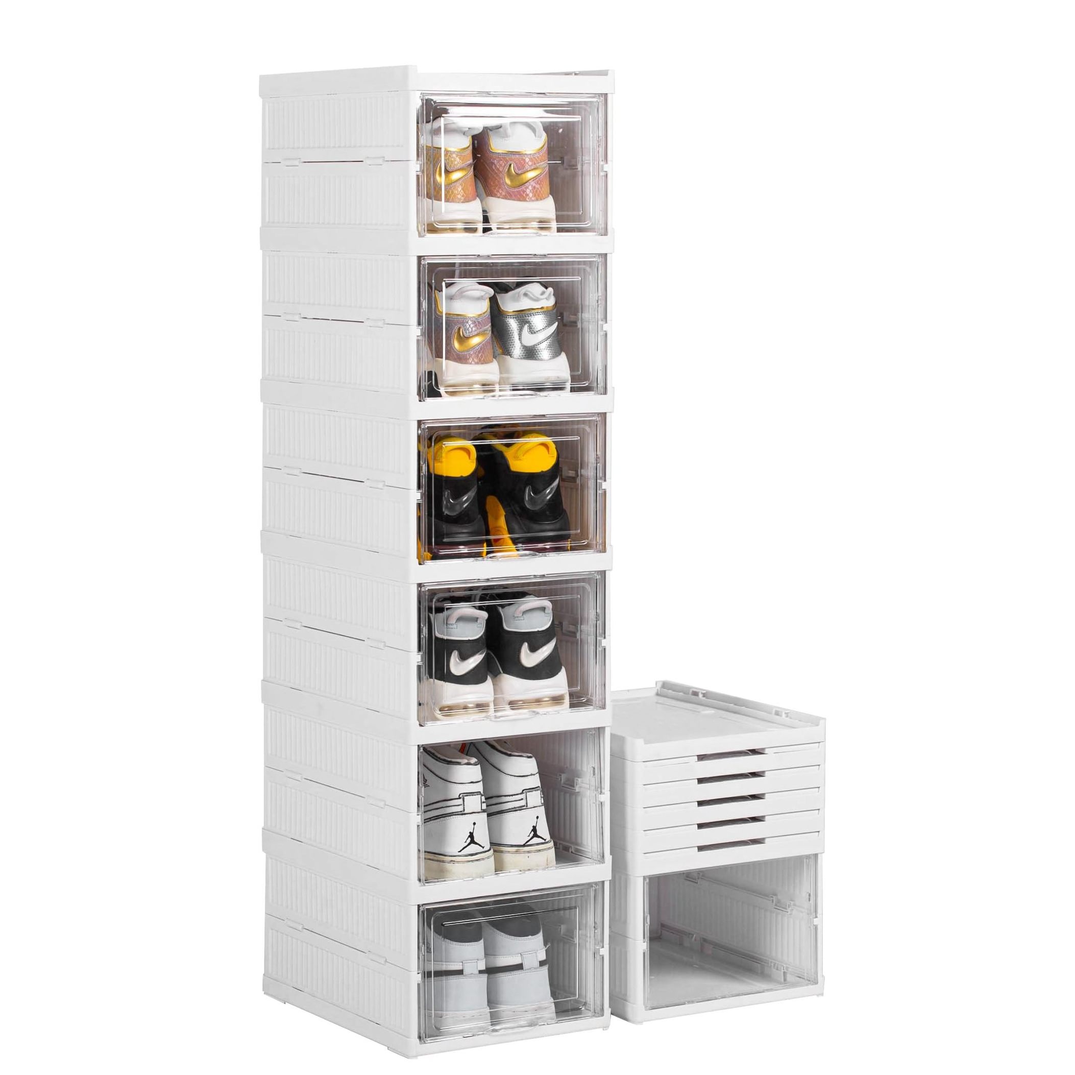 Installation-free Stackable Modern Cabinet Foldable Shoe Rack Organizer Storage Box