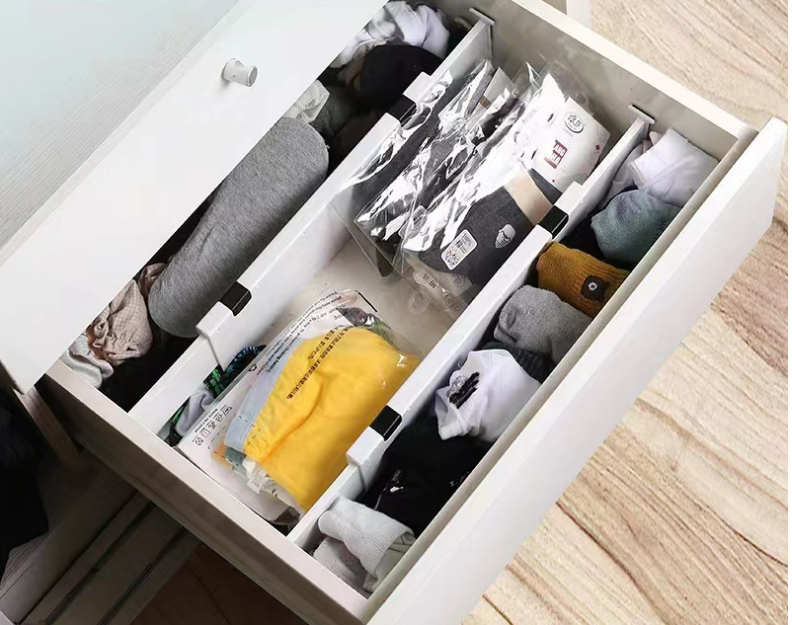 Kitchen Storage Expandable Drawers Plastic Adjustable Deep Board Drawer Dividers Organizers