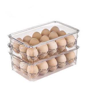 Home plastic high capacity double layer chicken shaped refrigerator egg storage box