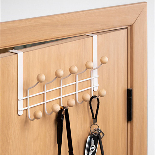 Wall mounted metal hanging organizer storage holders racks for cloth over the door hooks