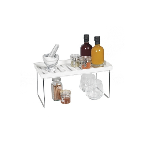 Bathroom Cabinet & Under Sink Storage Organizer Stackable Cabinet Shelves