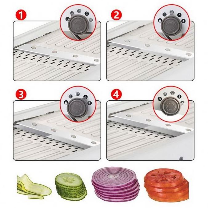 Professional Vegetable Grater Adjustable Stainless Steel Mandoline Slicer