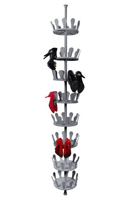 Storage Organizer Carousel Shoe Tree Telescopic Adjustable Extendable Shoe Rack