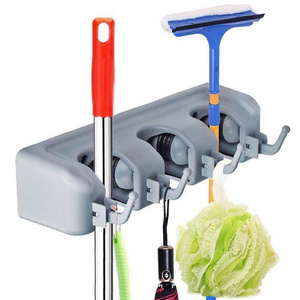 Wall Mounted Hanger Organizer Storage Mop and Broom Holder