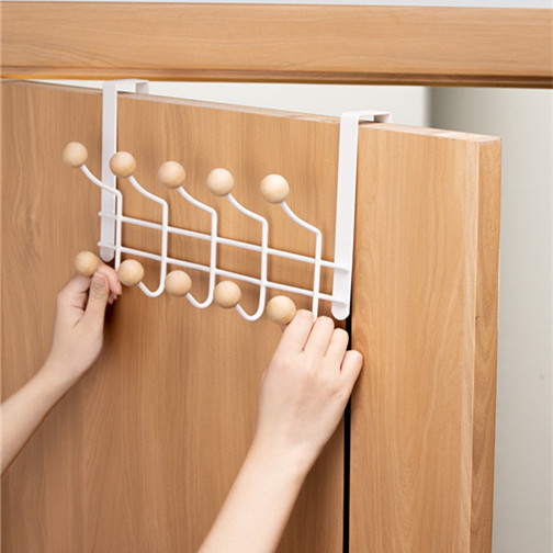 Wall mounted metal hanging organizer storage holders racks for cloth over the door hooks