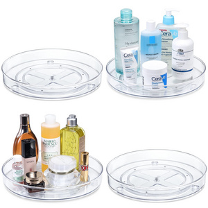 360 Degree PET  Makeup Organizers lazy susan clear storage turntable rotating organizer