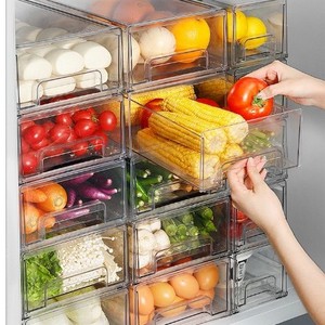 Kitchen Stackable Storage Box Container Refrigerator Drawer Fridge Storage Organizer