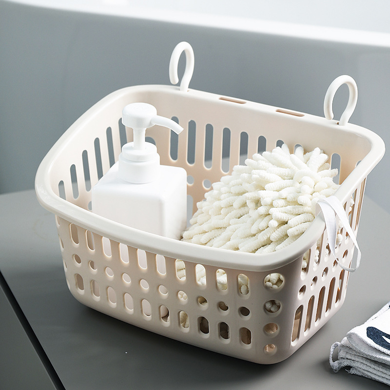 Bathroom Storage Basket Hanging Drain Basket Wall-Mounted Plastic Basket Bathroom Shelves Bathroom Accessories Organizers