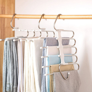 5 in 1 Pants Rack Hanger for clothes hanger Organizer Shelves Closet Storage Organizer Metal Hangers