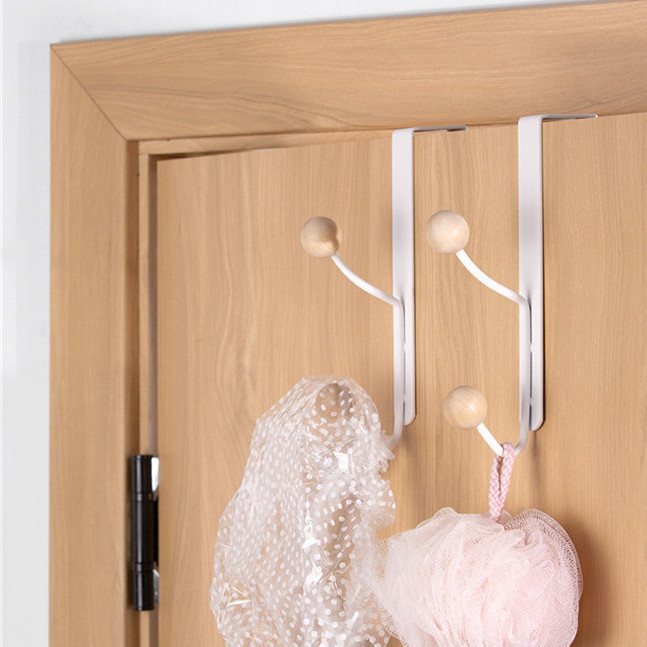 Wall mounted metal hanging organizer storage holders racks for cloth over the door hooks